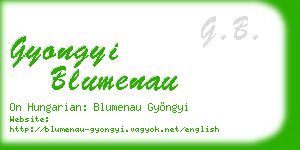 gyongyi blumenau business card